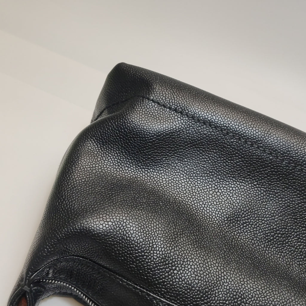 Chanel Caviar Leather CC Logo Hobo Bag