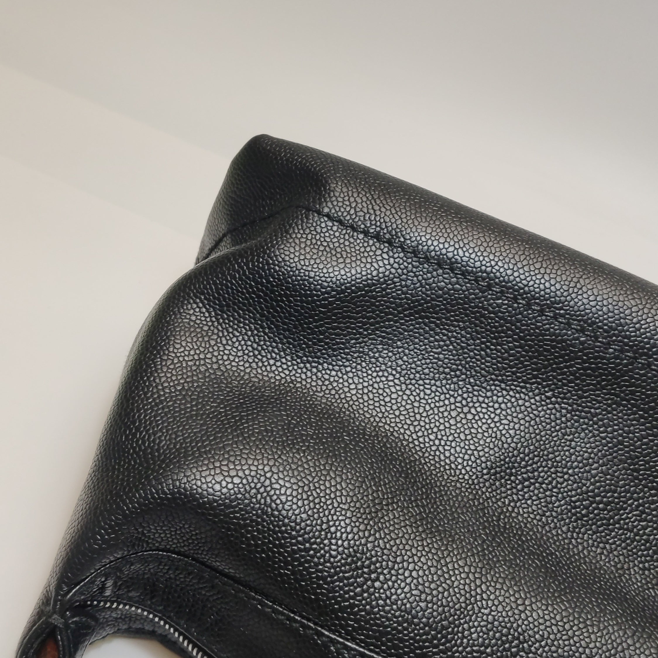 Chanel Caviar Leather CC Logo Hobo Bag