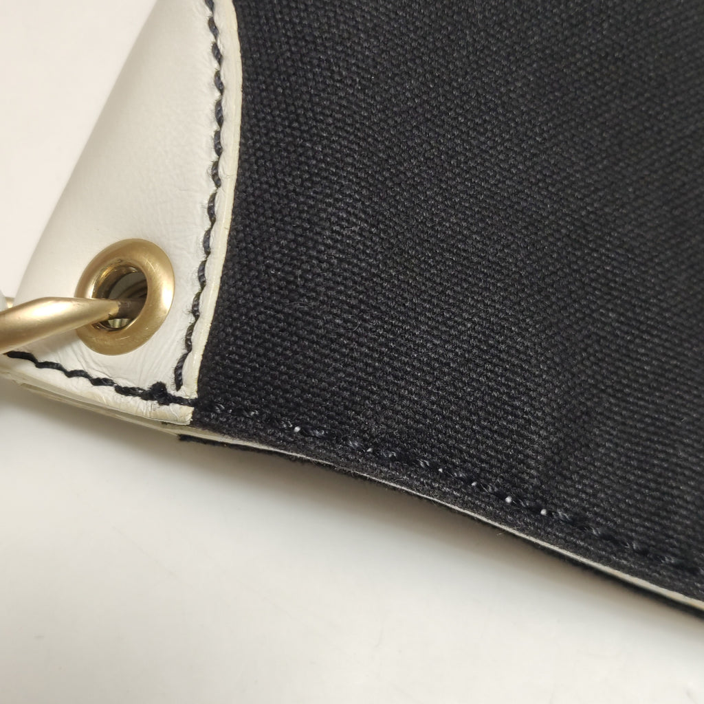 Vintage Chanel Canvas & Leather Shoulder Bag