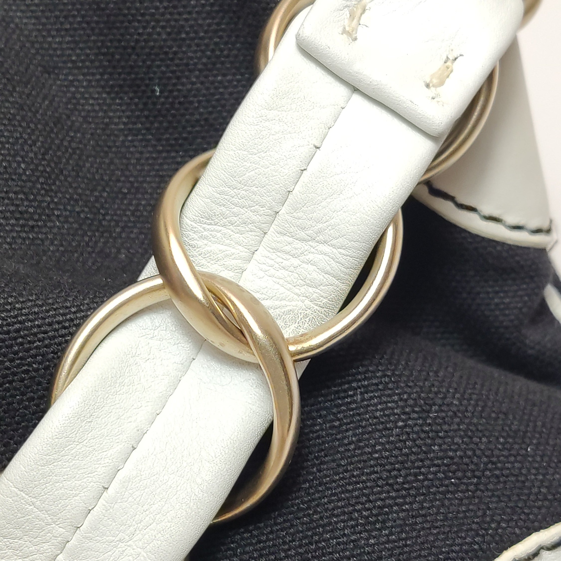Vintage Chanel Canvas & Leather Shoulder Bag