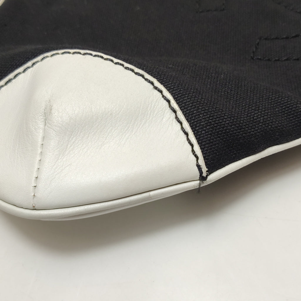 Vintage Chanel Canvas & Leather Shoulder Bag