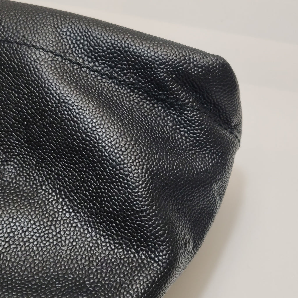 Chanel Caviar Leather CC Logo Hobo Bag