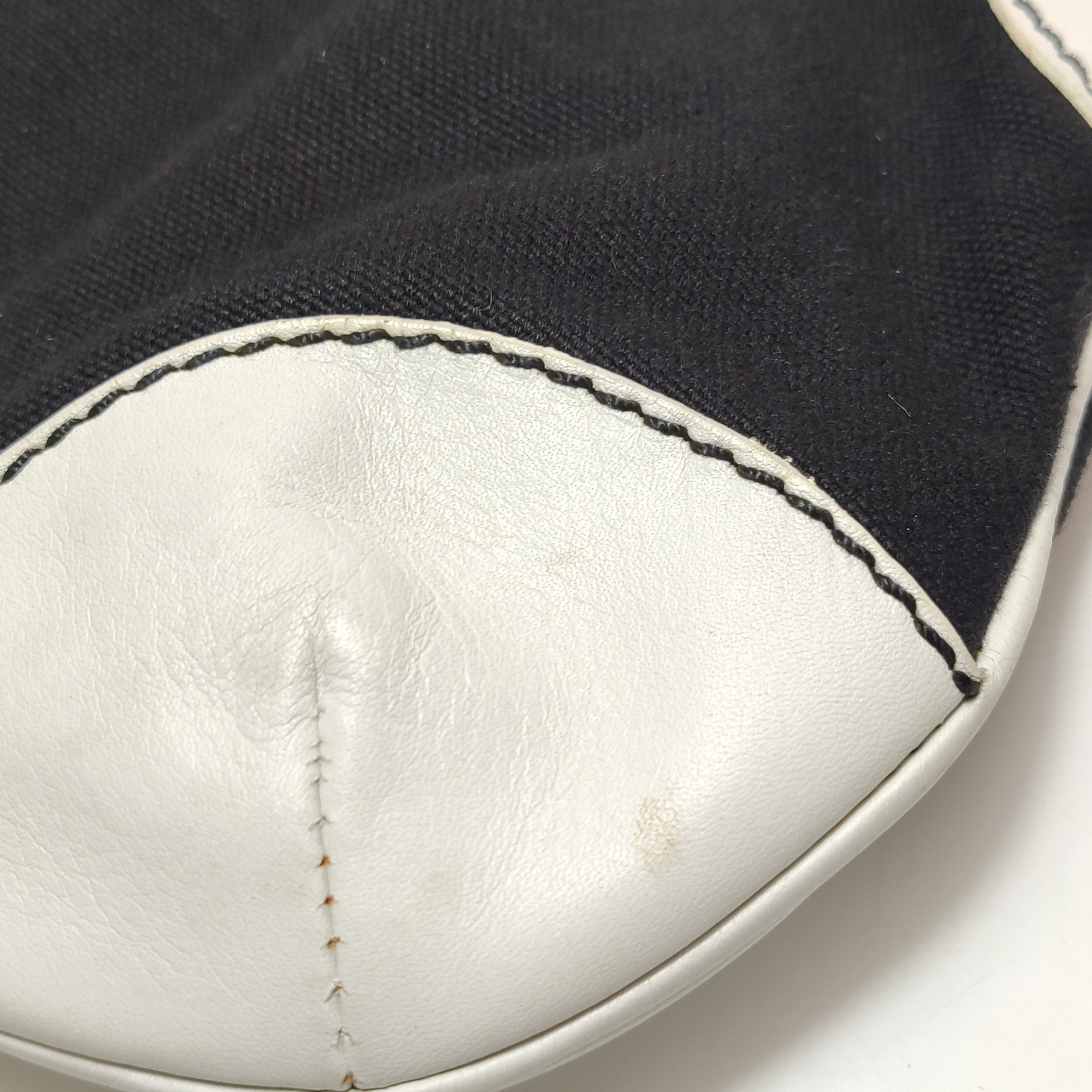 Vintage Chanel Canvas & Leather Shoulder Bag