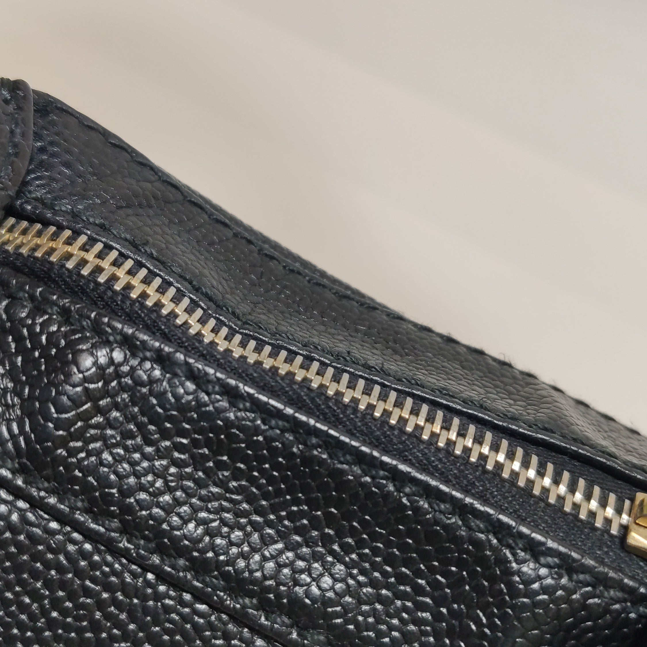 Chanel Caviar Leather CC Logo Hobo Bag