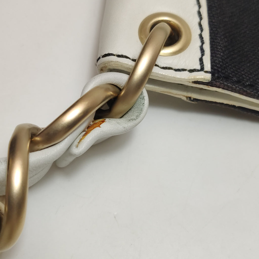 Vintage Chanel Canvas & Leather Shoulder Bag
