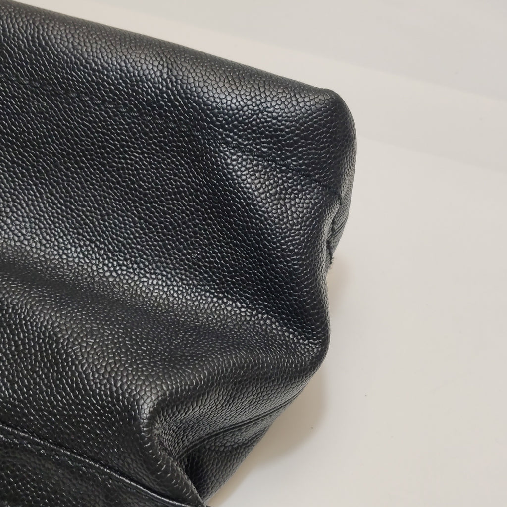 Chanel Caviar Leather CC Logo Hobo Bag