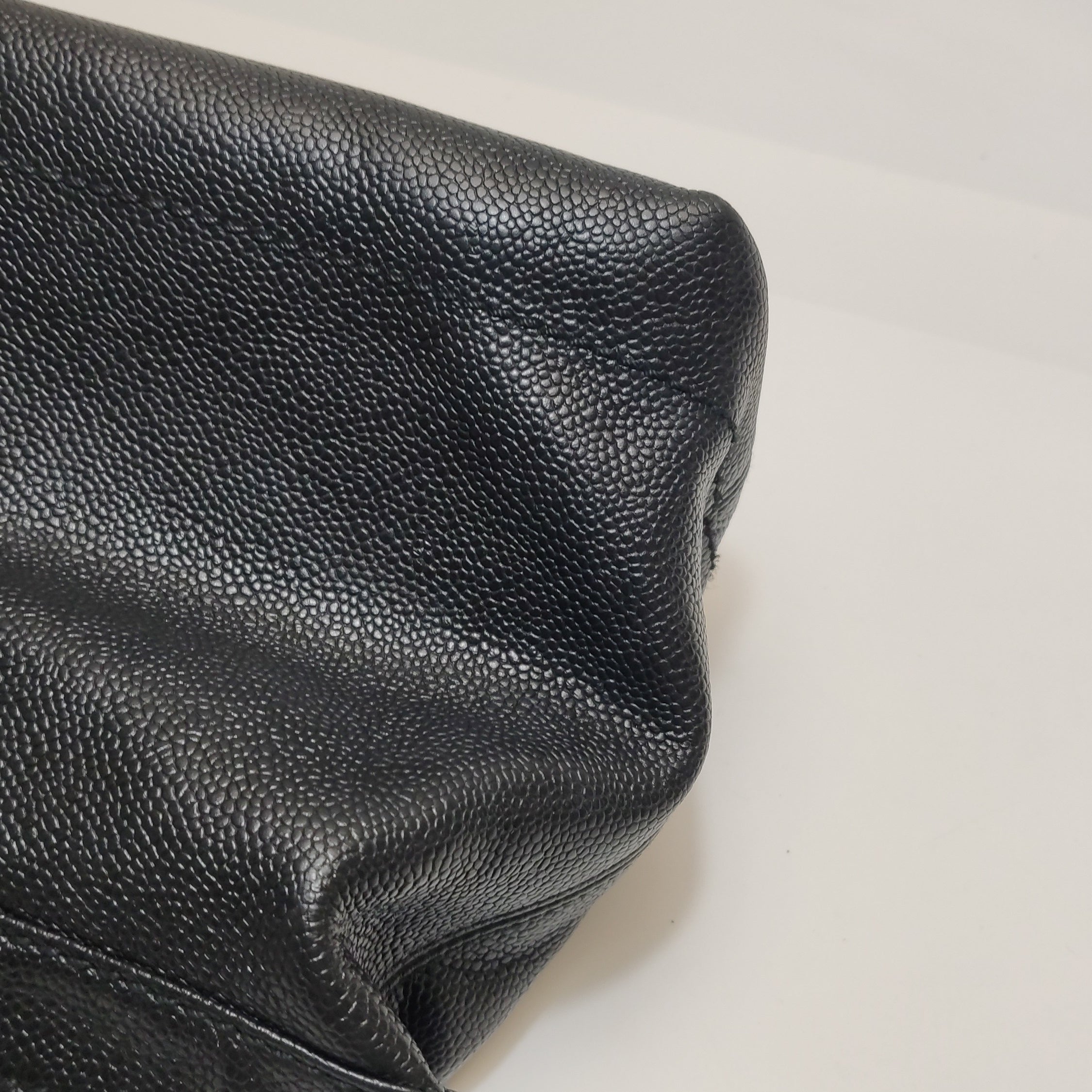 Chanel Caviar Leather CC Logo Hobo Bag