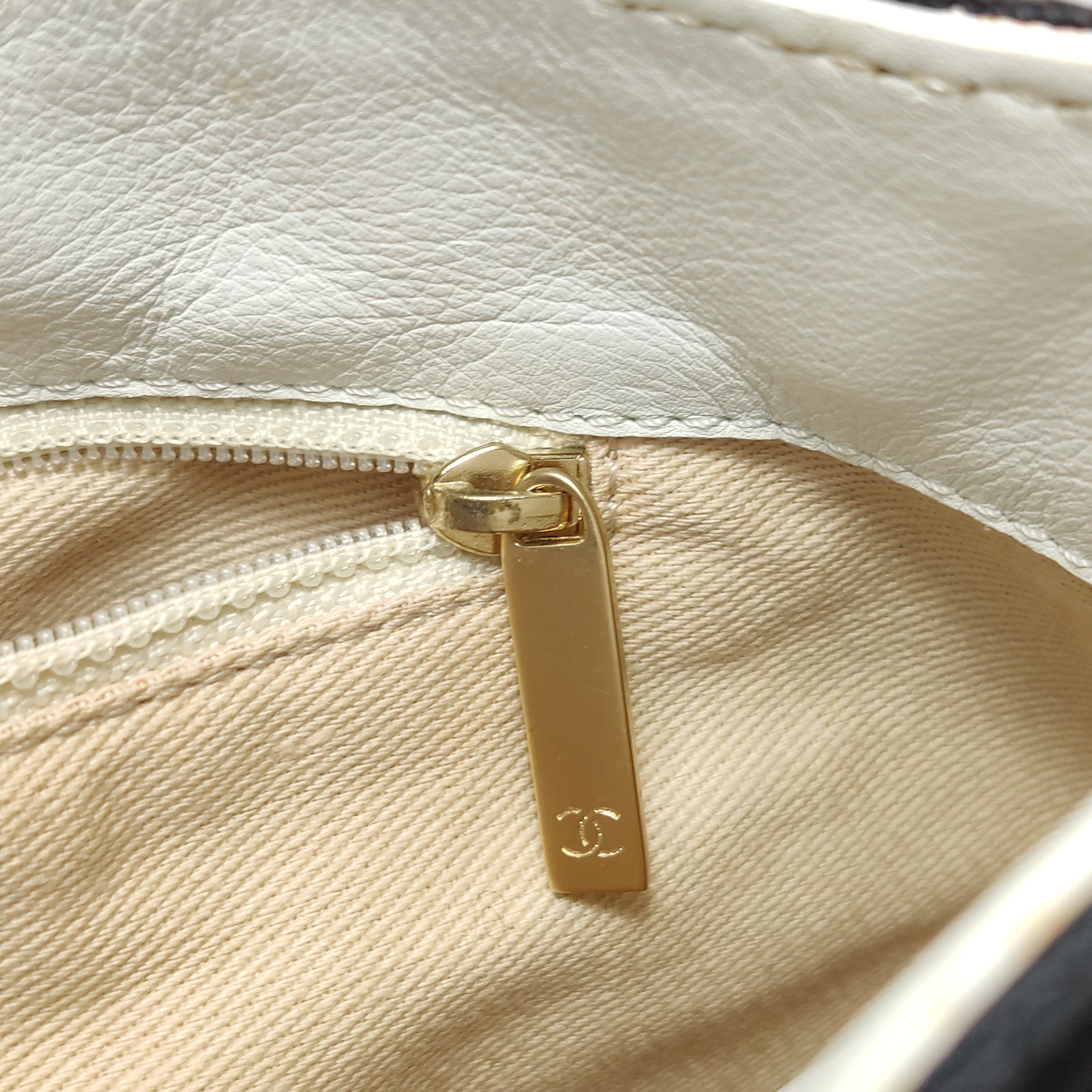 Vintage Chanel Canvas & Leather Shoulder Bag