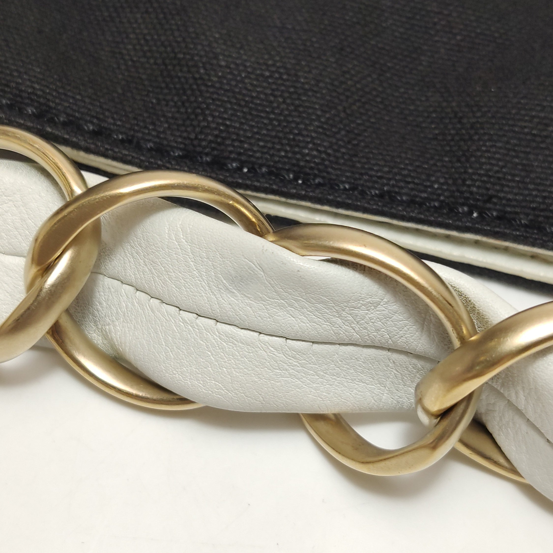 Vintage Chanel Canvas & Leather Shoulder Bag