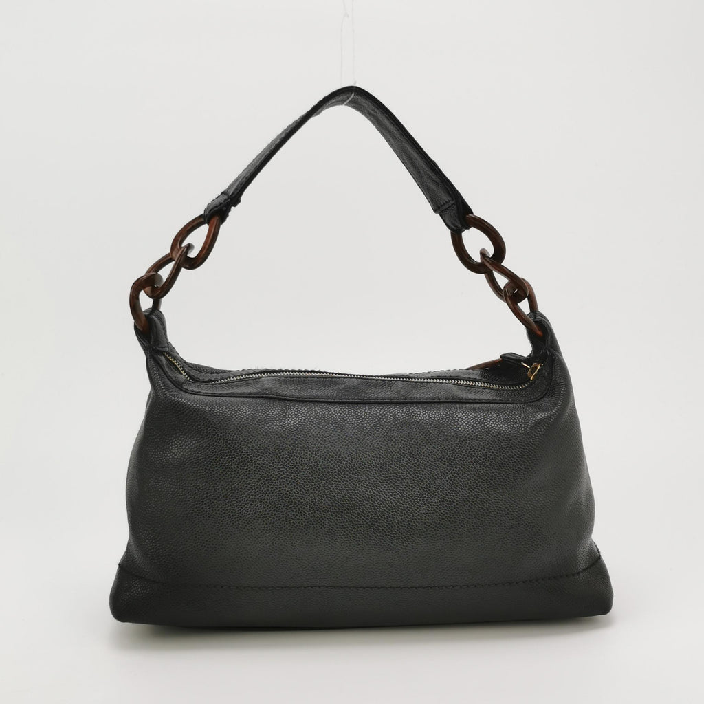 Chanel Caviar Leather CC Logo Hobo Bag