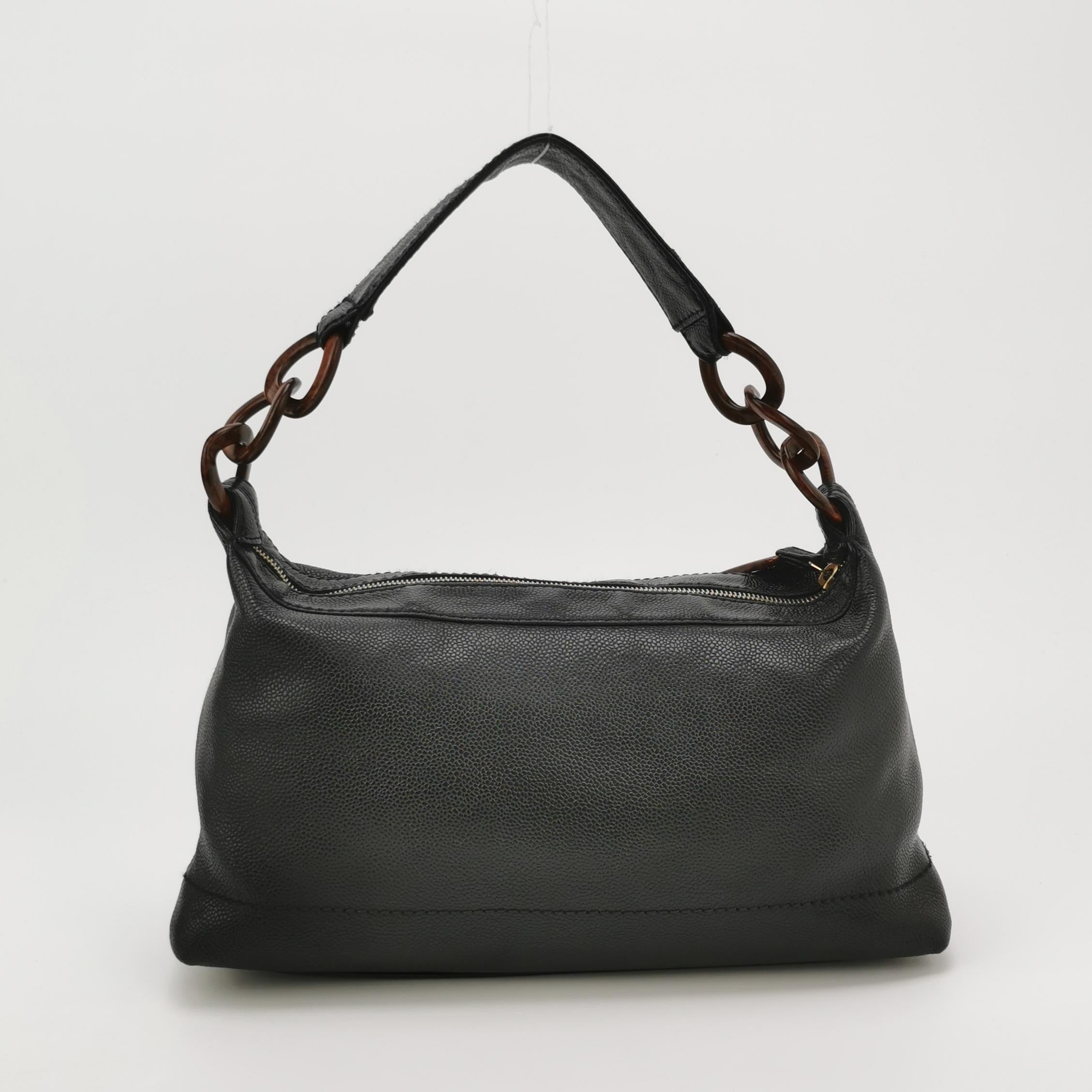 Chanel Caviar Leather CC Logo Hobo Bag