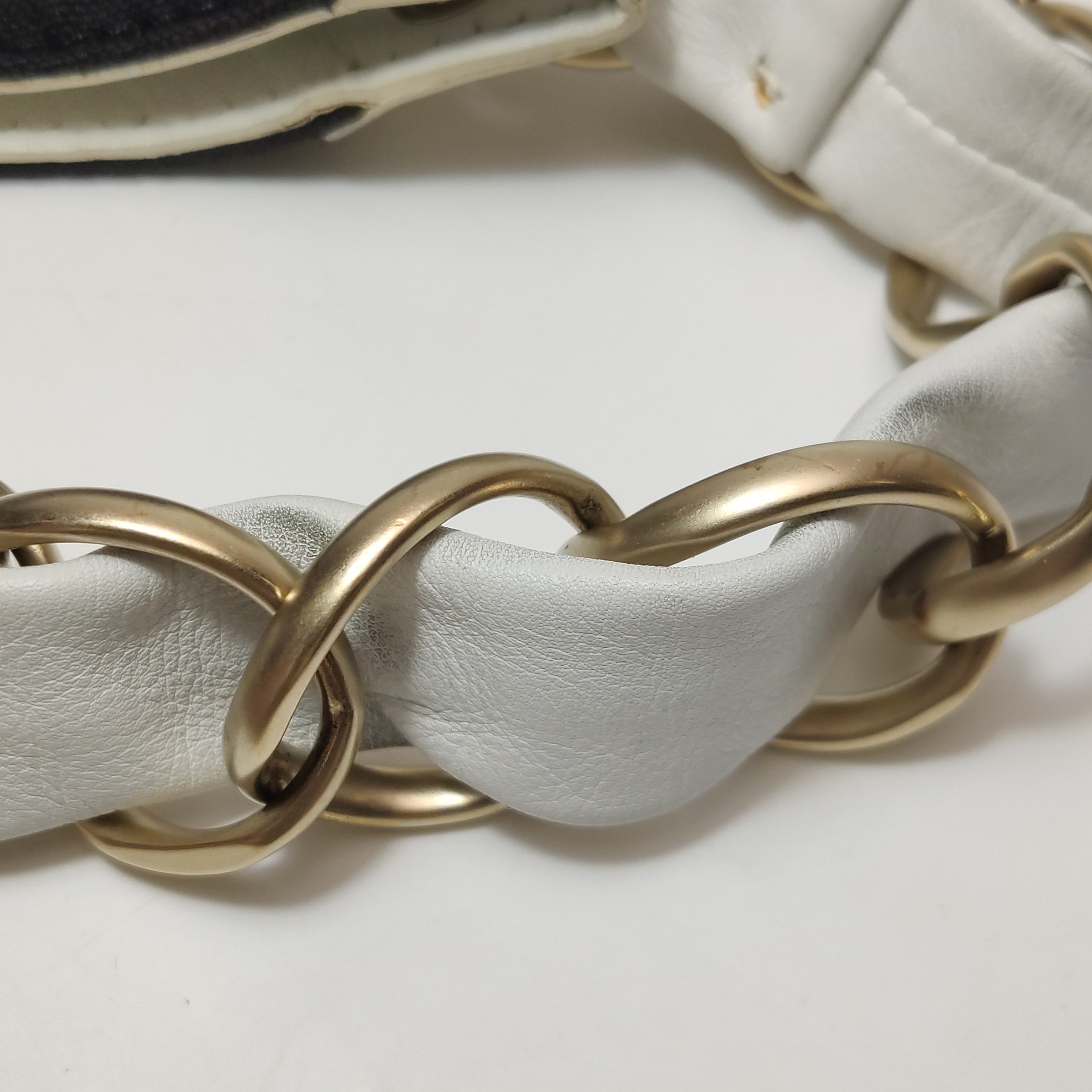 Vintage Chanel Canvas & Leather Shoulder Bag