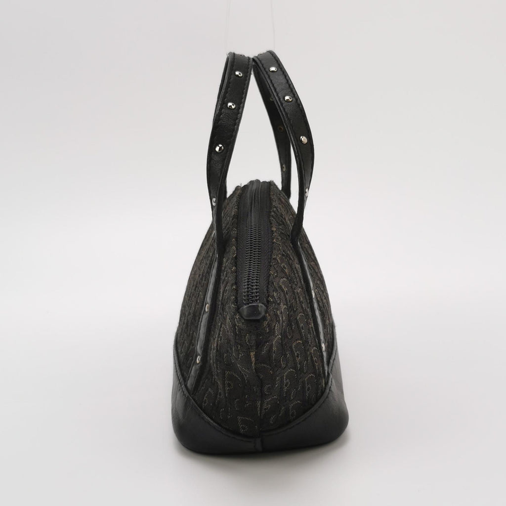 dior leather and canvas monogram bag