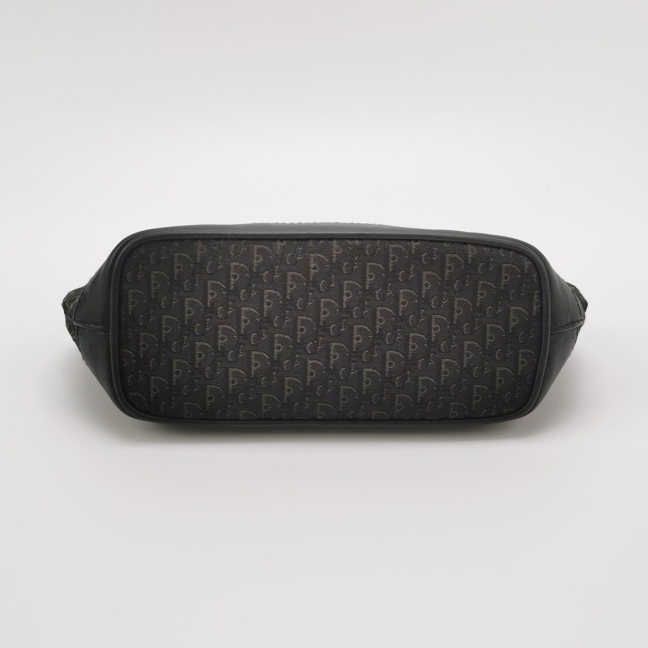 dior leather and canvas monogram bag