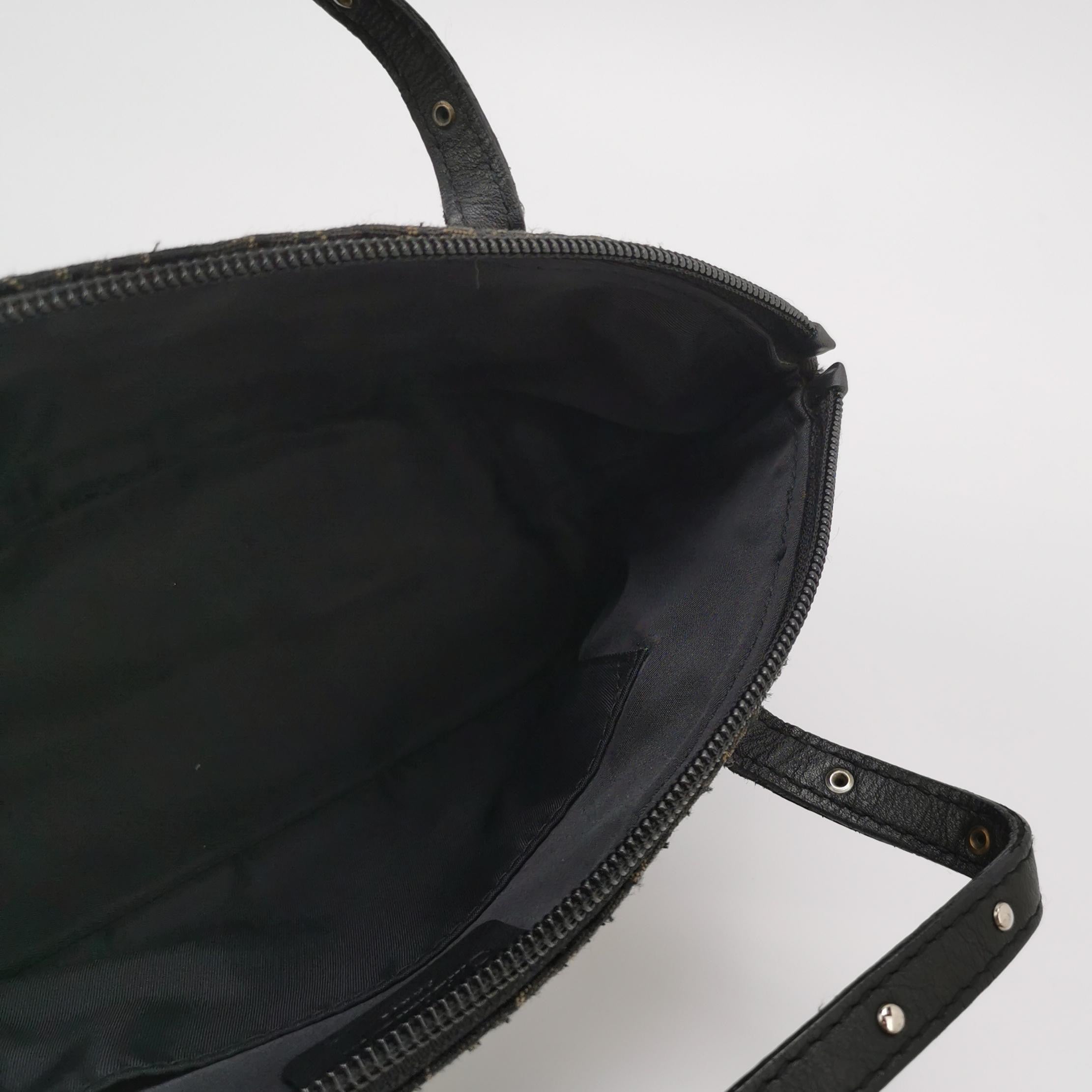 dior leather and canvas monogram bag