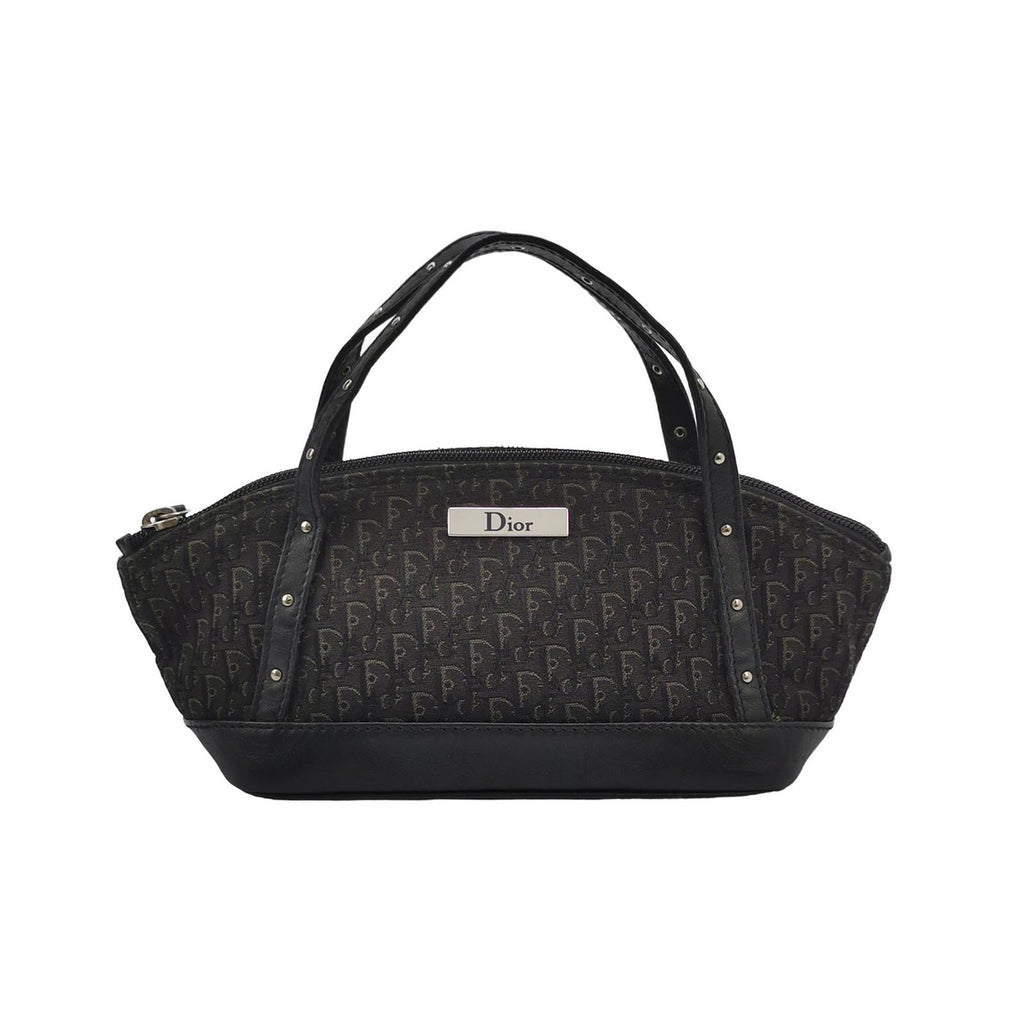 dior leather and canvas monogram bag